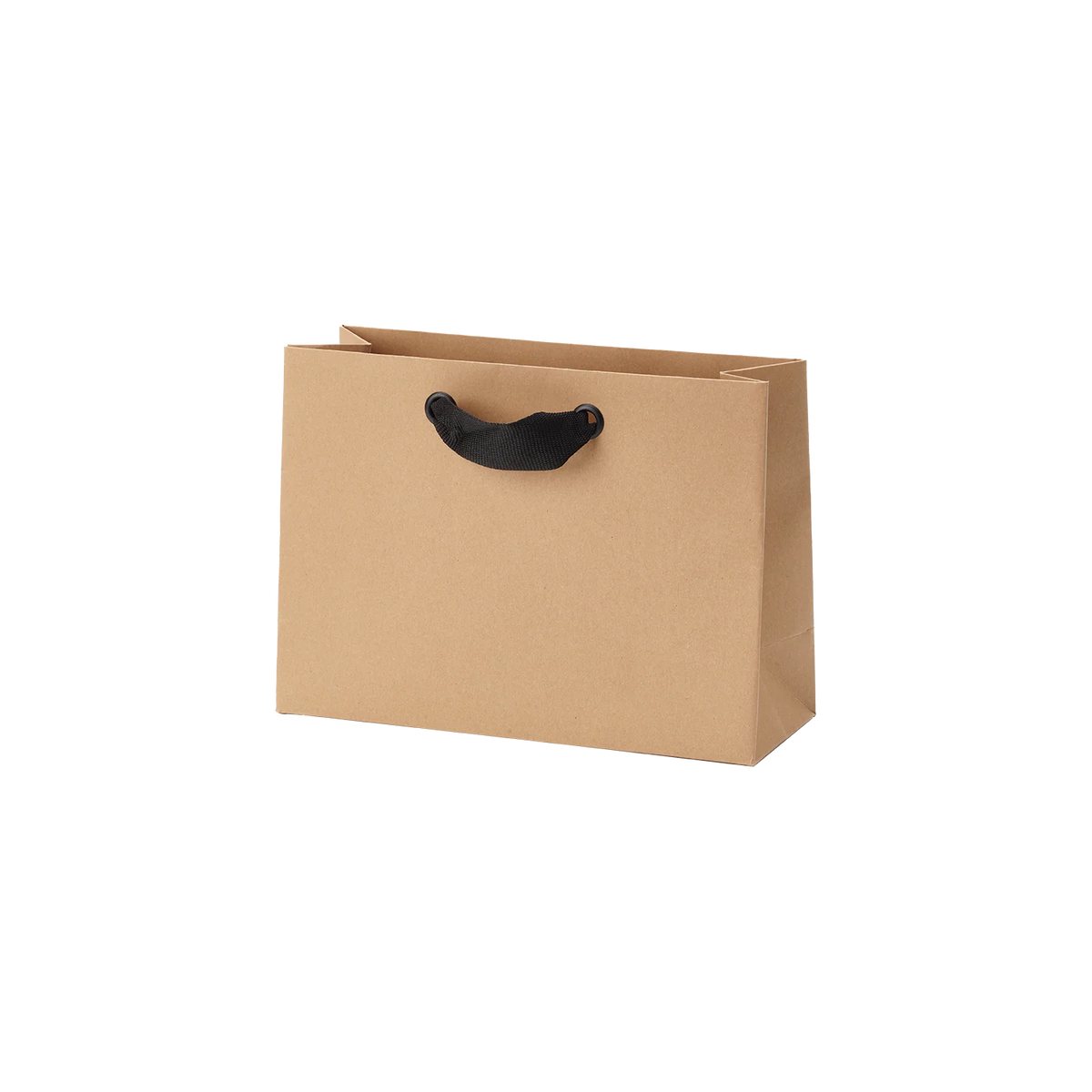 Luxe kraft papieren draagtas met zwarte linten