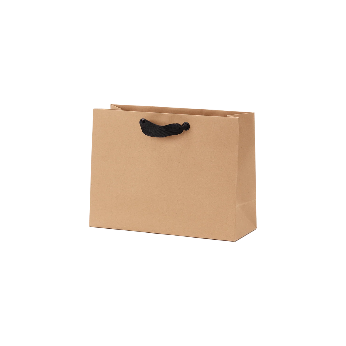 Luxe kraft papieren draagtas met zwarte linten