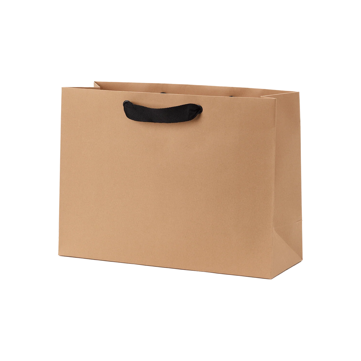 Luxe kraft papieren draagtas met zwarte linten