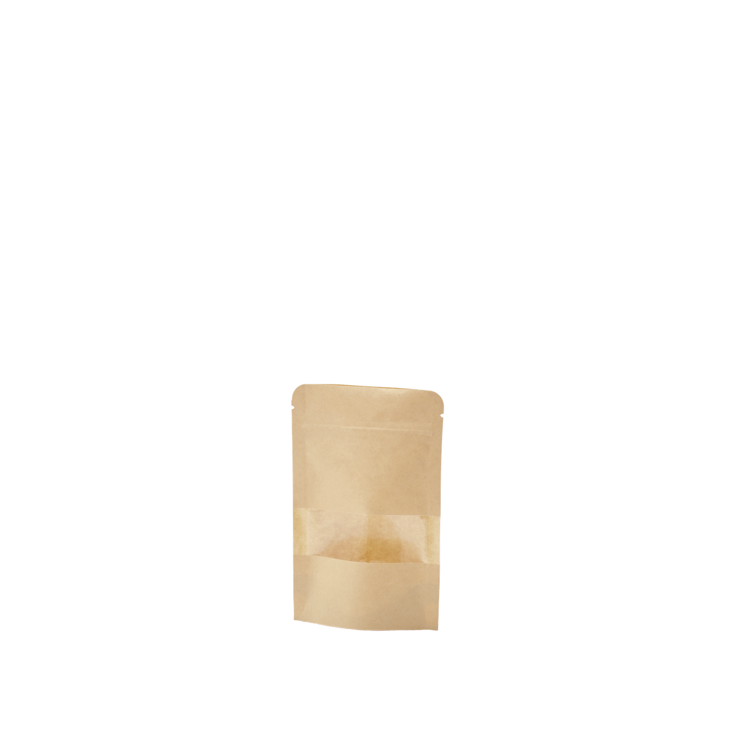 Papieren pochette met venster en gripsluiting
