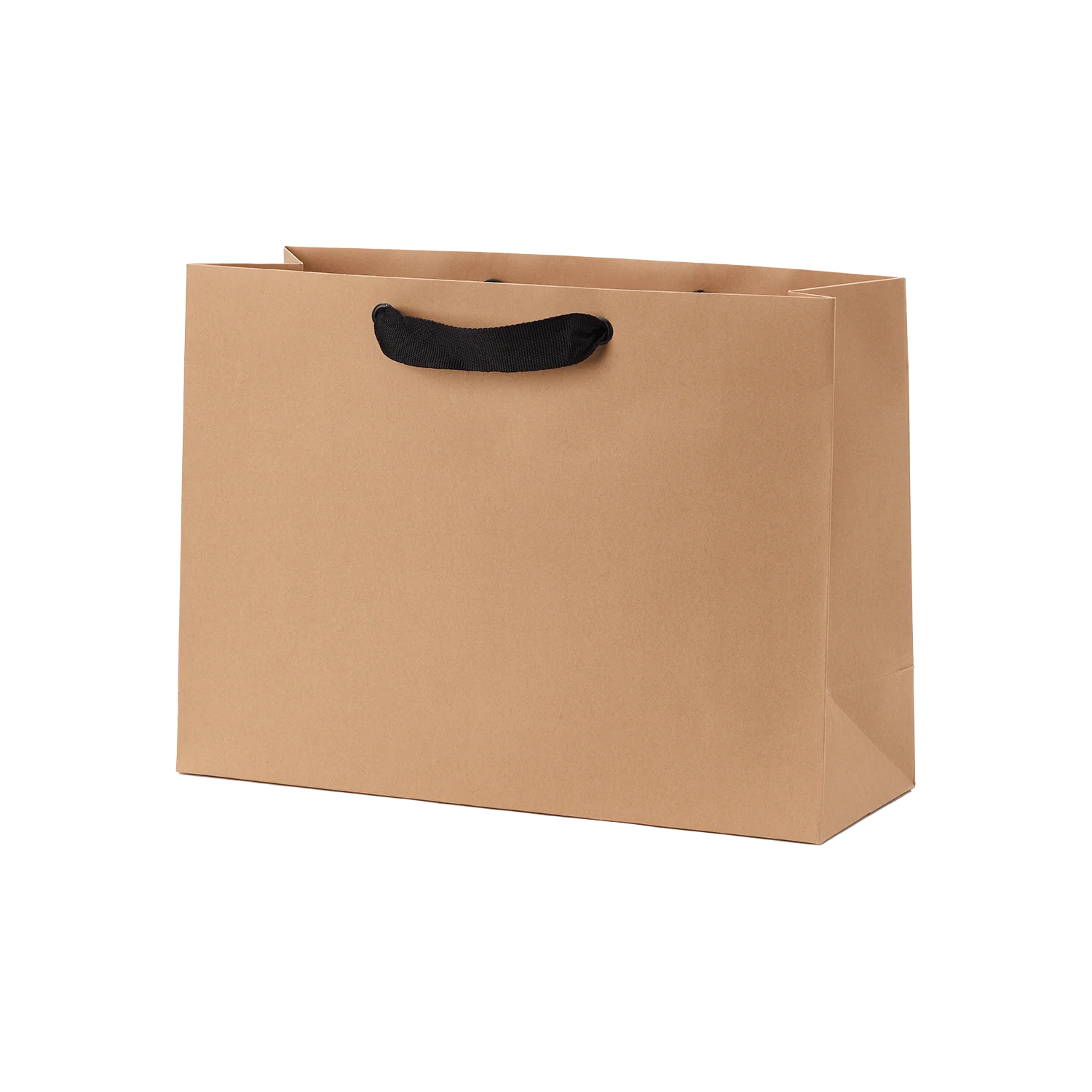 Luxe kraft papieren draagtas met zwarte linten