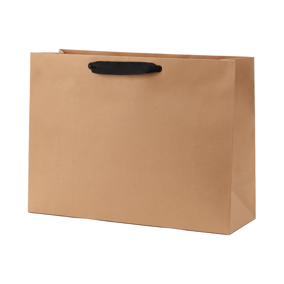 Luxe kraft papieren draagtas met zwarte linten