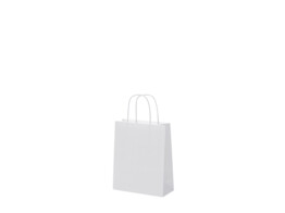 White paper bags with twisted handle