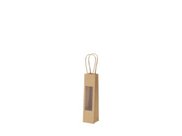 Paper bags with twisted handle and PVC window