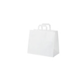 White paper TakeAway bags with flat handle