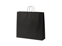 Black paper bags with twisted handle