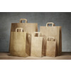 Brown paper bags with flat handle