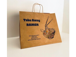 Takeaway tassen met gedraaid handvat  - Digitale sneldruk
