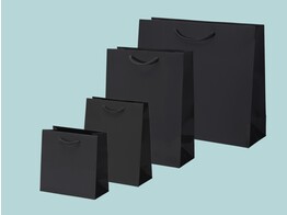 Sacs en papier de luxe brillants en noir