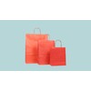 Red paper bags with twisted paper handle