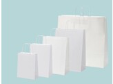 White paper bags with twisted handle