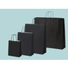 Black paper bags with twisted handle