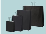 Black paper bags with twisted handle