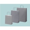 Grey paper bags with twisted paper handle