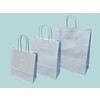 Silver paper bags with twisted paper handles