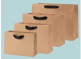 Luxury brown Kraft paper bags with black rubans