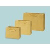 Luxury paper bags covered with ocher yellow suede