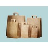 Brown paper bags with flat handle