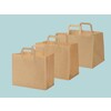 Brown paper TakeAway bags with flat handle