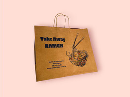 TakeAway tas XL Kraft 35 30x30 cm DIGITALE DRUK