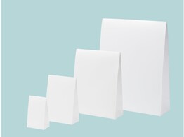 Mat laminated white paper gift pouches