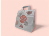 Papieren tas TAKEAWAY XL wit - 35 23x25 cm - Sneldruk CMYK 1 ZIJDE