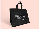 Non-Woven tas Zwart - 40 20x35 cm Zeefdruk 1 kleur - 1 zijde